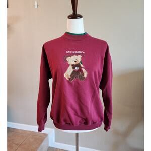 VTG Teddy Bear Sweatshirt Women's SZ Medium Grandmacore